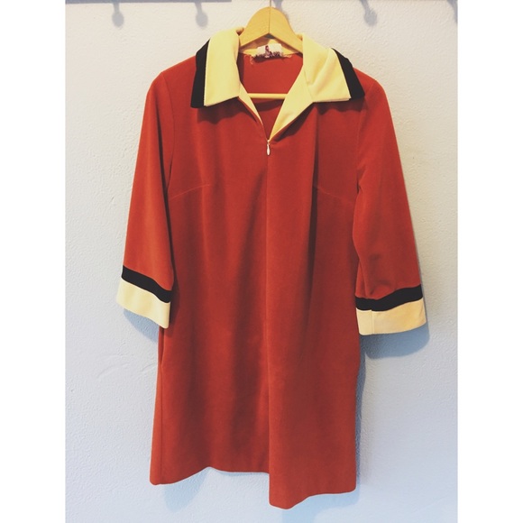 VINTAGE // 70s Color Block Dress