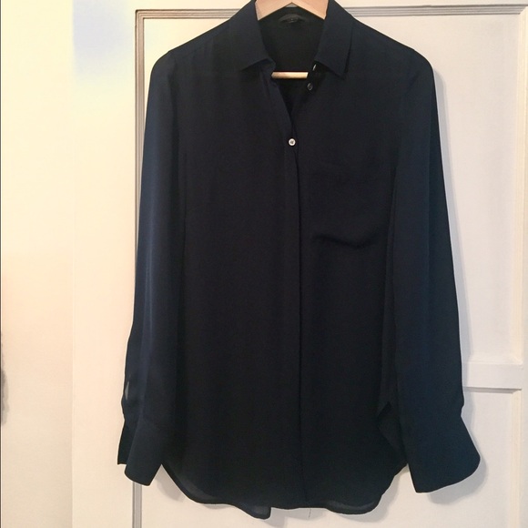 J.Crew Silk Blouse in Navy