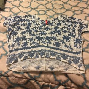 Palm tree crop top