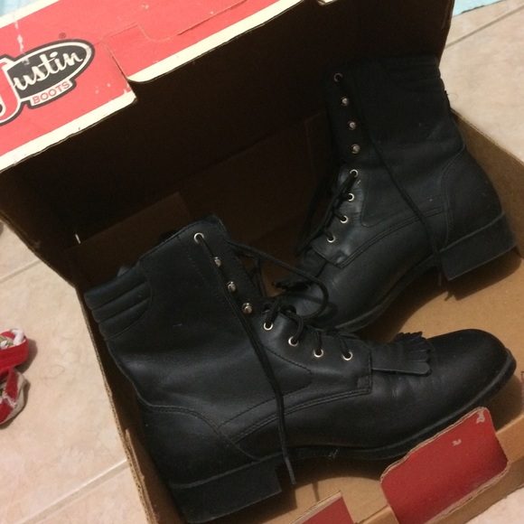 Leather boots