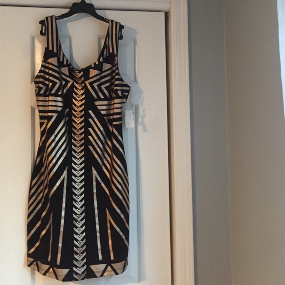 Black and gold dress