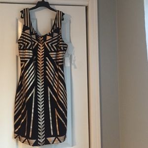 Black and gold dress