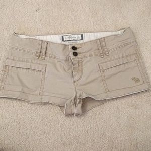 Abercrombie & Fitch Khaki Booty Shorts