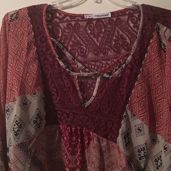 Tunic style shirt from Maurice's. Only worn once.