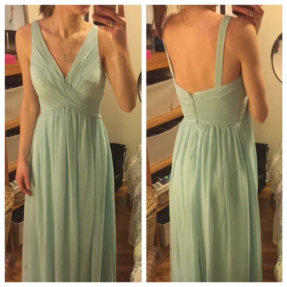 Bill Levkoff Mint Bridesmaid Dress #730