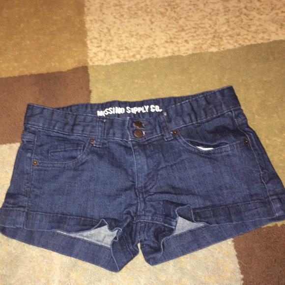Dark wash shorts