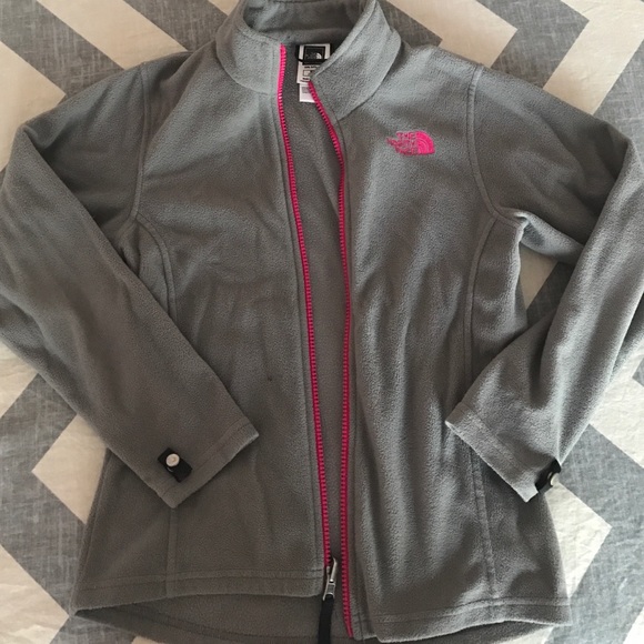 GIRL'S MEDIUM The North Face grey jacket coat