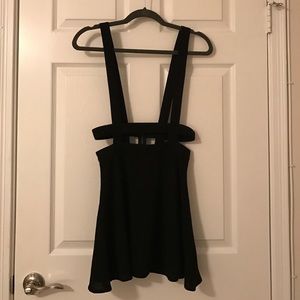 Black suspender skirt