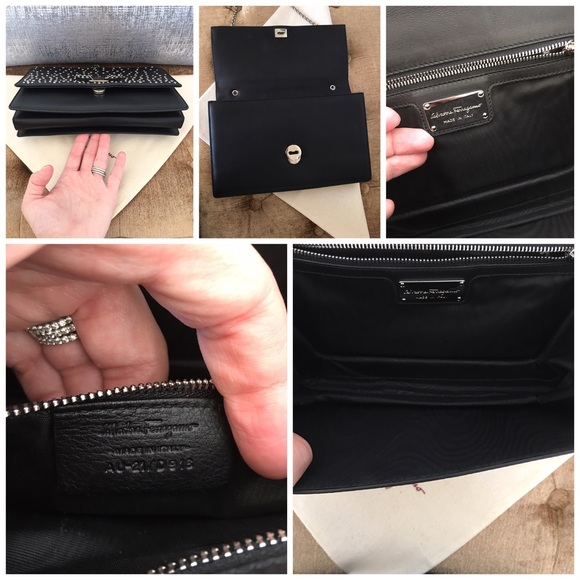 Salvatore Ferragamo "Ginny" Studded Shoulder Bag - Picture 6 of 7