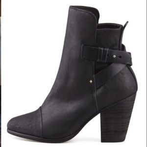 Rag & Bone black suede ankle booties