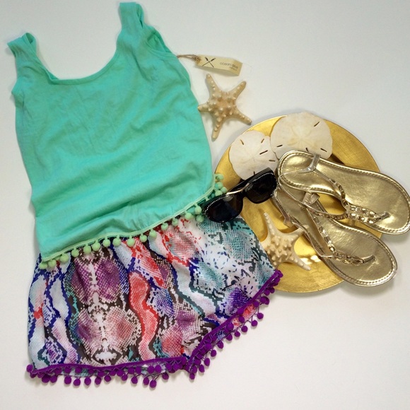 Ocean Drive Clothing Co. Pom Pom shorts snake NWT