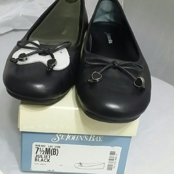St John S Bay Shoes Lauren Leather Flat St John S Bay Shoes Lauren Leather Flat