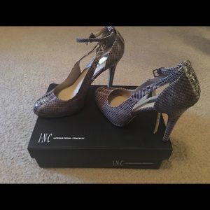 INC Grey/black snake skin design..0nly worn once.