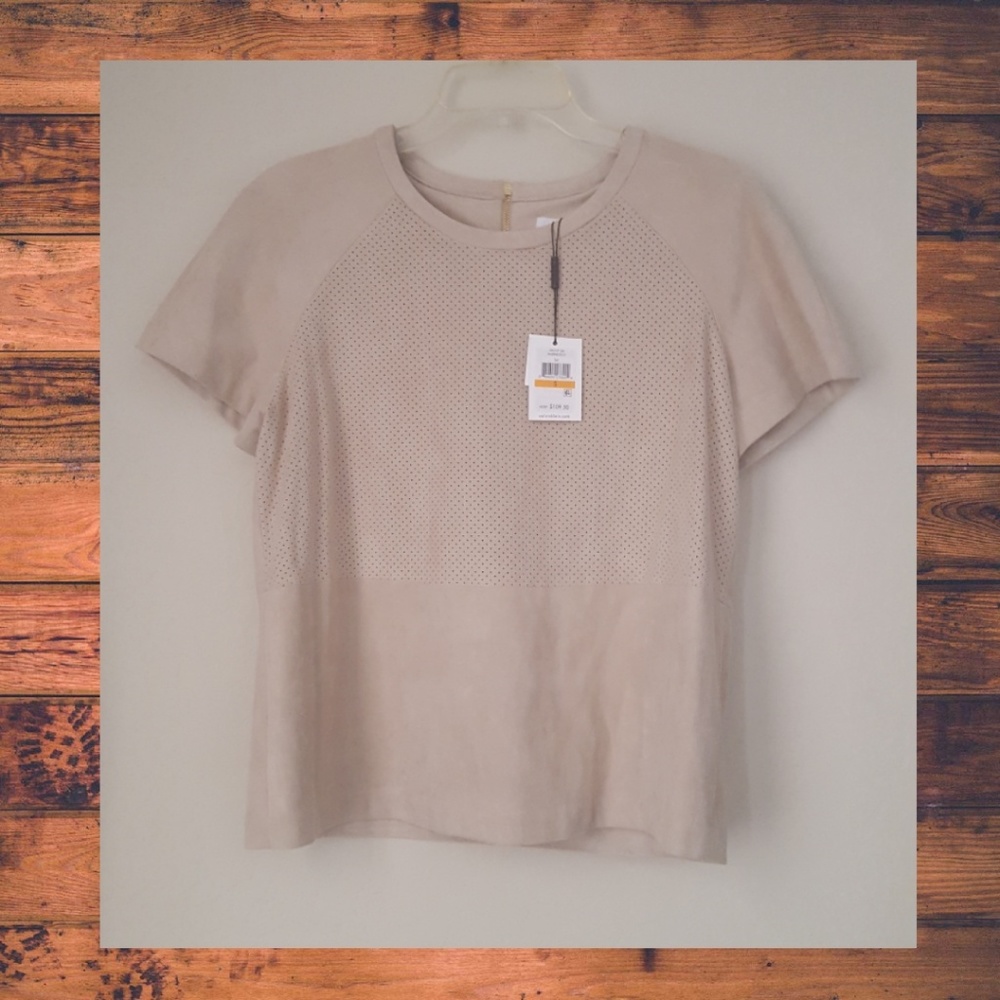 NWT Calvin Klein Faux Suede Top