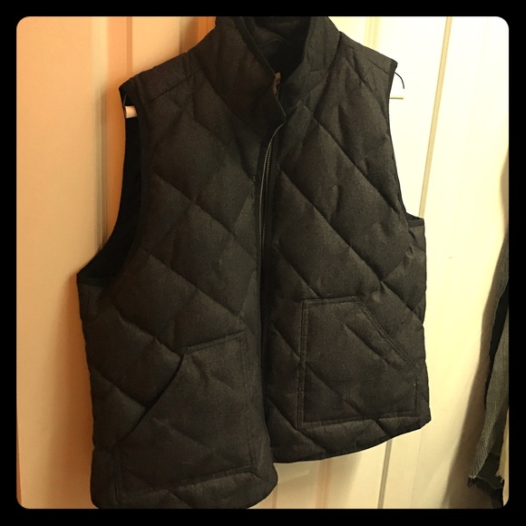 J Crew Grey Down Vest