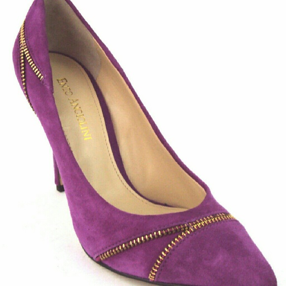 Enzo Angiolini EAPopculture Fuchsia Pink Suede 4" Heels - Picture 1 of 8