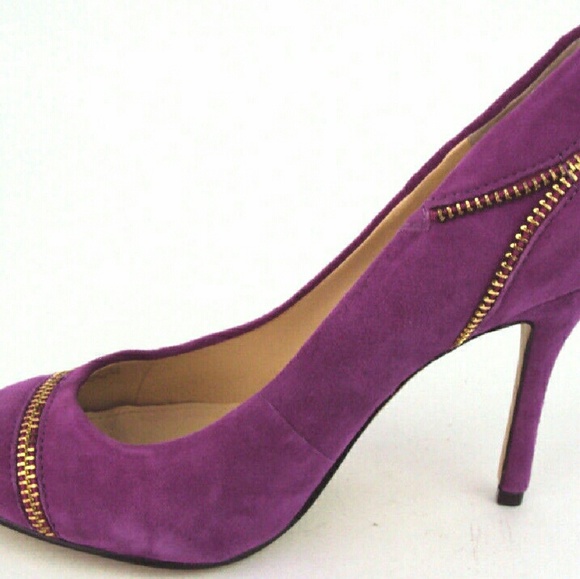 Enzo Angiolini EAPopculture Fuchsia Pink Suede 4" Heels - Picture 2 of 8