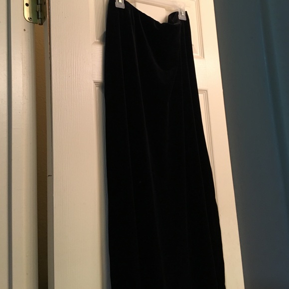 Black suede like material .