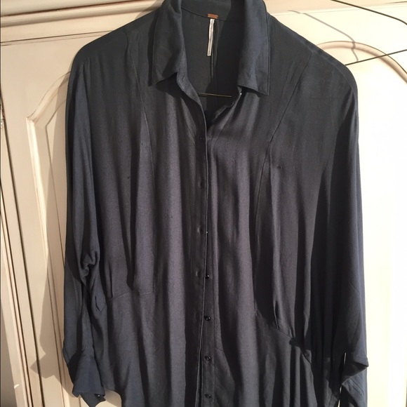 Free People Button Up Top