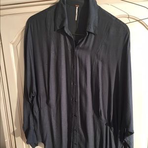 Free People Button Up Top