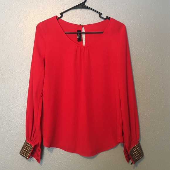 BCX Red Blouse
