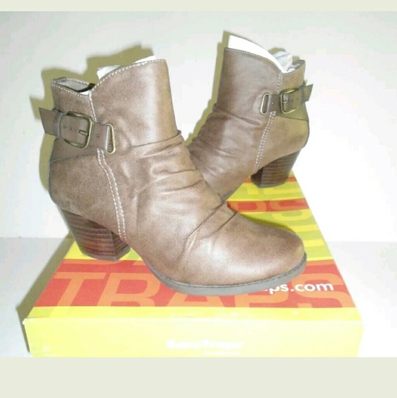 BareTraps RIKITA Taupe Brown Winter Ankle Boots