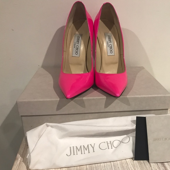 Jimmy Choo Shoes - Jimmy Choo Anouk 37 Rare Raspberry Stilettos