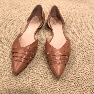 Vince Camuto tan leather pointy toe flat 11