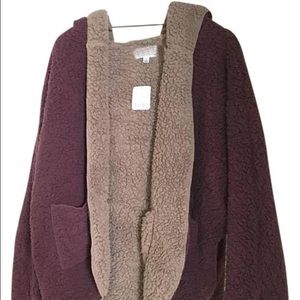 Cozy Reversible Hooded Purple/Gray Jacket