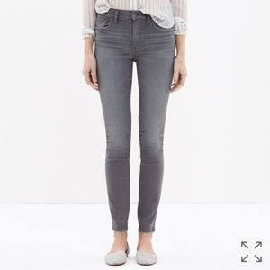 Madewell 9" high riser skinny jeans in Gray