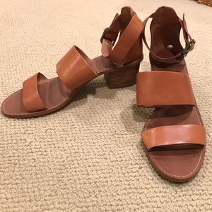 Madewell Tan Leather Block Heel Sandal 11