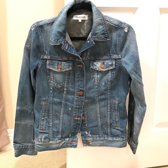 madewell distressed denim jacket
