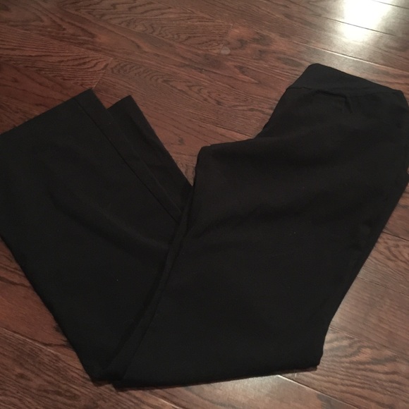 Black maternity wide leg dress pants Liz Lange