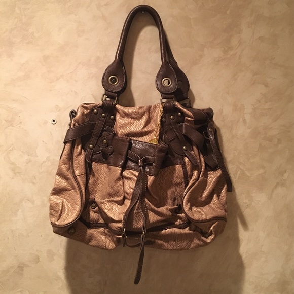 Metallic Gold & Brown Big Buddha Bag