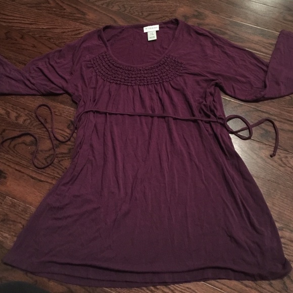 Motherhood Maternity Plum tie back shirt