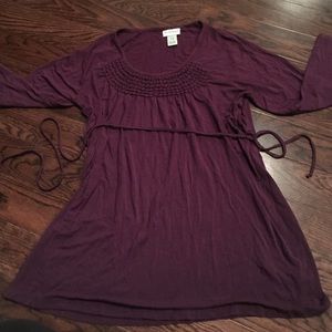 Motherhood Maternity Plum tie back shirt