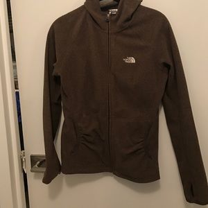 North Face Brown Zip-Up