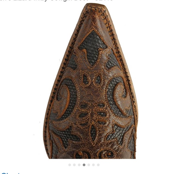 Lizard Inlay cowgirl boot-Like new- worn once - Picture 3 of 7