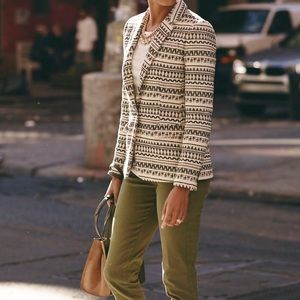 Banana Republic black and white blazer