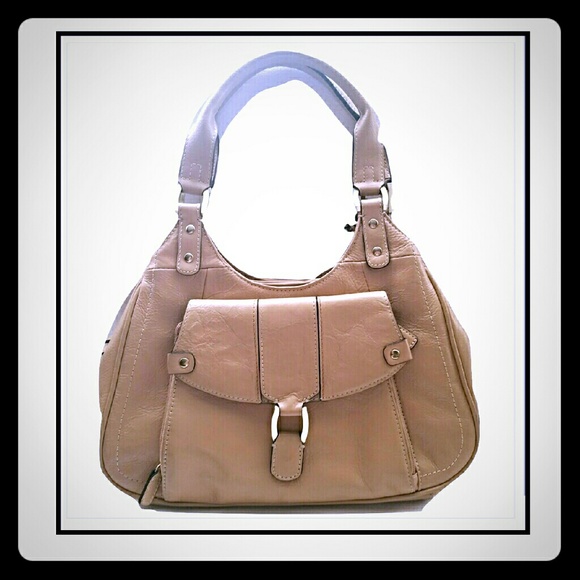 Leather purse satchel east 5th tan wallet handbag