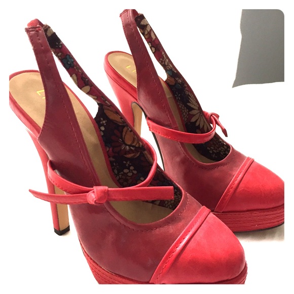 No Longer For Sale -Sexy red leather sling backs