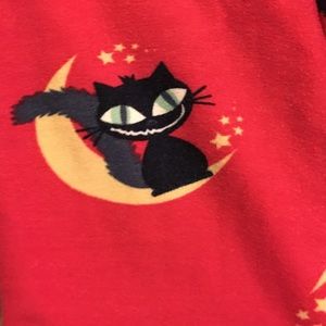 EUC OS Lularoe black cat leggings