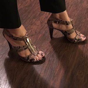 Michael Kors snake print heel