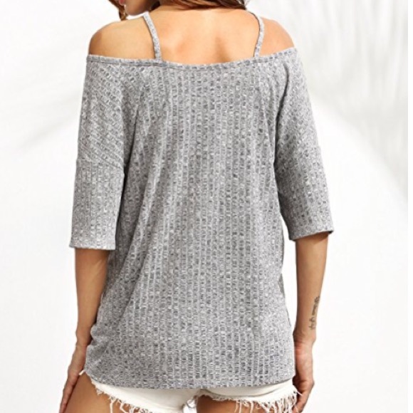 🎉🎉Host pick! 🎉Criss cross cold shoulder tee🎉 - Picture 2 of 4