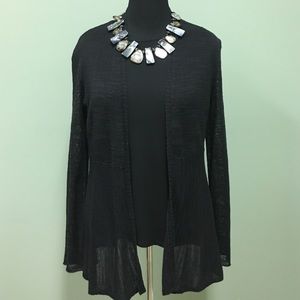 Eileen Fisher Medium black cardigan sweater
