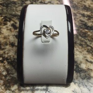 NWOT! 10k cz heart ring ❤️