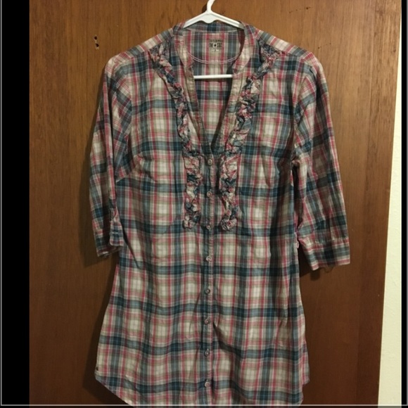 Converse Plaid Top