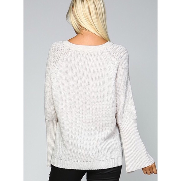 Last❣️Stone Lace Up Pull Over Sweater - Picture 4 of 4