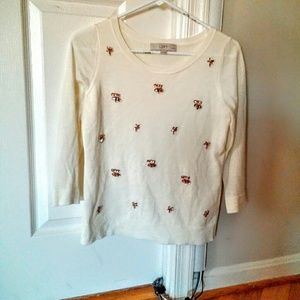 Loft cream sweater