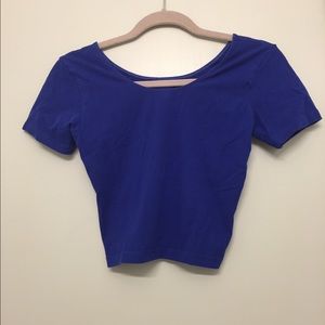American Apparel Navy Crop Top